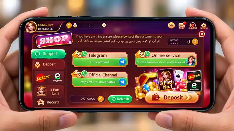 3 Patti No1 deposit screen