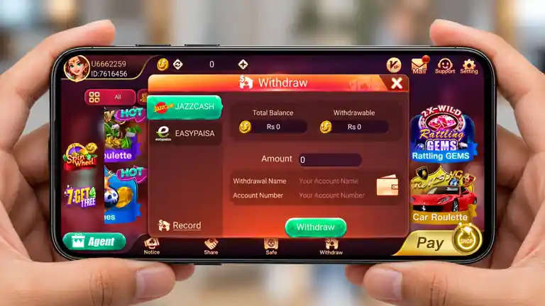 3 Patti No1 withdraw screen